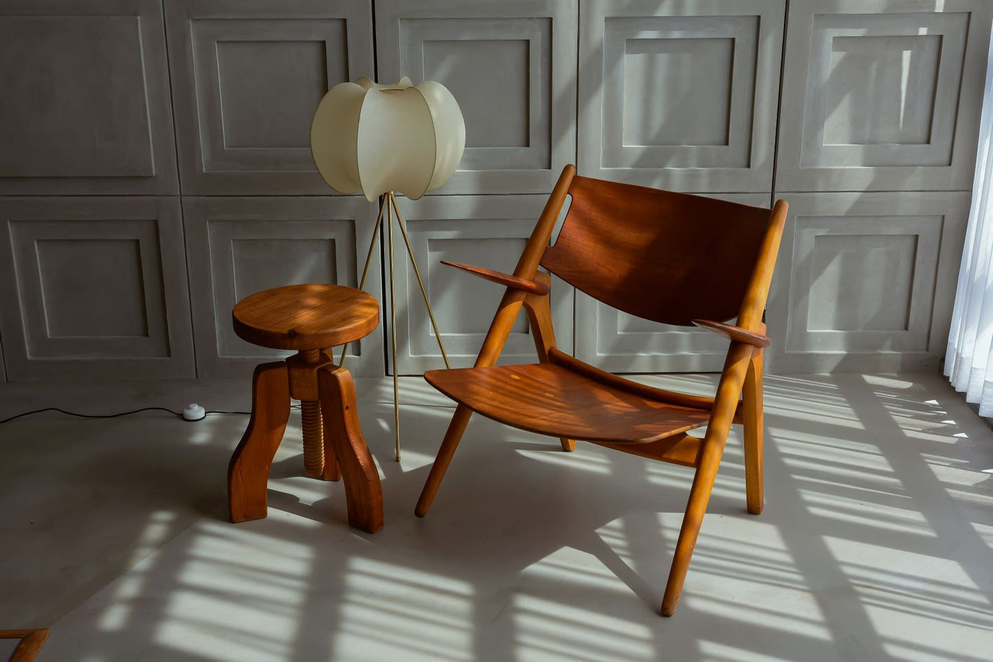 Nordic Adjustable Pine Stool